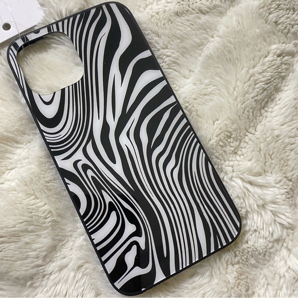 Princess Polly Zebra Print Black and White iPhone 12 Pro Max Case - Picture 2 of 4
